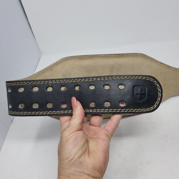 Harbinger 6" Padded Leather Weight Lifting Belt Sz S Strength Training Workout - Picture 7 of 11